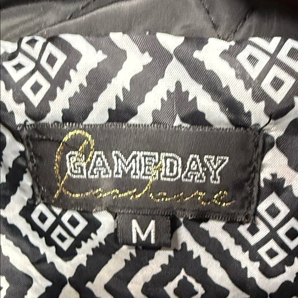 Game Day Black Quilted Vest with Orange Trim UT - Picture 2 of 7